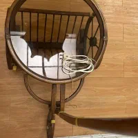 آباژور  چوبی میزدار آنتیک|لوستر و چراغ آویز|دزفول, |دیوار