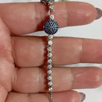 دستبند تنیسی نقره عیار ۹۲۵ با آبکاری رادیوم|جواهرات|زاهدان, |دیوار