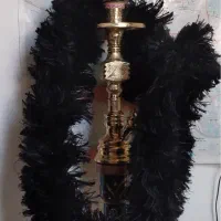 قلیان برنجی سنگین هکاکی بسیار زیبا در حد نو