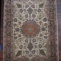 قالیچه زرع و نیم گل ابریشم تبریز