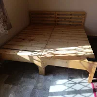 تخت خواب با چوب راش|تخت و سرویس خواب|نوشهر, |دیوار