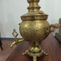 سماور زغالی سنگین و کنده کاری شده آکبند