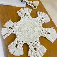 رومیزی گلدان مکرومه کاردست|پرده، رانر، رومیزی|محمدشهر, محمدشهر|دیوار