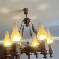 لوستر چوبی|لوستر و چراغ آویز|اصفهان, حسین‌آباد|دیوار