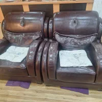 مبل چرم تک نفره