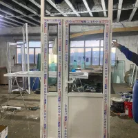 درب پنجره،درب دولنگهupvcبا شیشه فقط ۸۵۰۰