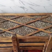 میز نهار خوری طرح جنگلی تمام چوب