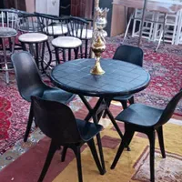 میز و صندلی 4 نفره باغی و کافه ای پایه مشکی|میز و صندلی غذاخوری|شیراز, وزیرآباد|دیوار