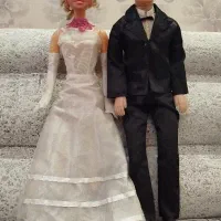 عروسک عروس و داماد در حد نو