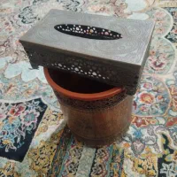 ست سطل زباله و دستمال کاغذی