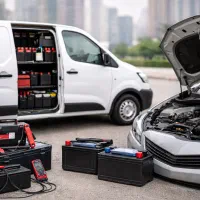 باطری، باتری سازی سیار در محل باموتور وماشین