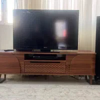 میز تی وی چوب وکیوم در حد نو شیک