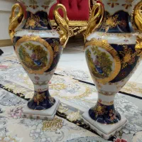 ست رو کنسولی سه تیکه گلدان کاپ انتیک دکوری