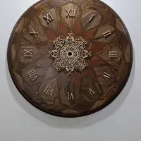 ساعت دیواری معرق و مشبک چوب شیک