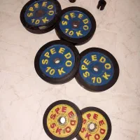 میله هالتر و وزنه ۶۰ کیلو گرم|تجهیزات ورزشی|بندر امام خمینی, |دیوار