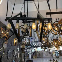 لوستر چوبی|لوستر و چراغ آویز|تهران, صد دستگاه|دیوار
