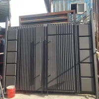 شماره1 درب پارکینگ درب باغ ویلا دروازه حیاط اهنی