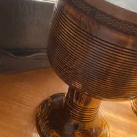 تنبک ۲۷ تک مهر چوب گردو حرفه ای حلمی با سافت کیس|سازهای سنتی|تهران, اکباتان|دیوار