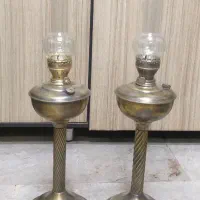 چراغ گردسوزقدیمی پایه بلند برنجی