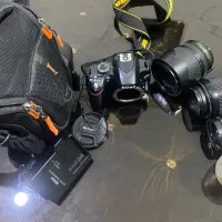 دوربین نیکون با سه لنز حرفه ای|دوربین عکاسی و فیلم‌برداری|قم, باجک یک|دیوار