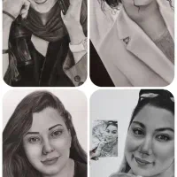 سفارش نقاشی چهره سیاهقلم|تابلو، نقاشی، عکس|کرمان, |دیوار