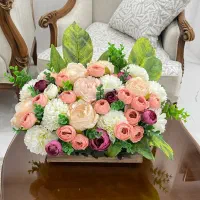 گل مصنوعی وارداتی لوکس دسته گل باکس گل