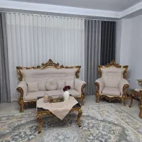 مبل استیل کاملا نو همراه کاور و جلو مبلی و عسلی|مبلمان خانگی و میز عسلی|پرند, فاز ۱|دیوار