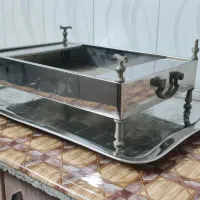 منقل و سینی استیل قدیمی نو