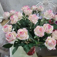 گل رز لب صورتی|گل مصنوعی|قزوین, |دیوار