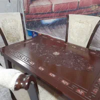 غذاخوری ۴نفره پایه خراطی زیبا|میز و صندلی غذاخوری|قم, نیروگاه|دیوار