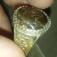 انگشتر نقره با نگین اونیکس و مخراجکاری بلریان|جواهرات|کاشمر, |دیوار