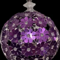 لوستر بنفش طرح گل مدرن