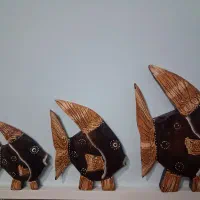 ماهی چوبی تزییناتی