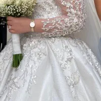 لباس عروس مزونی بسیار زیبا و پر کار