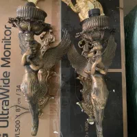 فروش ۴ عدد لوستر تک برنز طرح فرشته و سرامیکی|لوستر و چراغ آویز|شوشتر, |دیوار