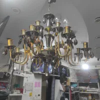 لوستر ۸ شاخه ۱۶ شعله برنج رنگ ثابت|لوستر و چراغ آویز|اصفهان, پروین|دیوار