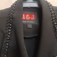 مانتو مشکی/مجلسی/کارشده نو|لباس|میانه, |دیوار