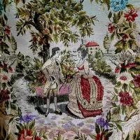 پارچه ابریشم لیلی مجنون قدیمی خارجی زری دوزی