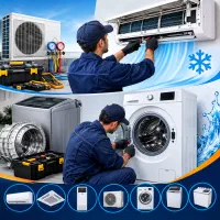 تعمیرات نصب،سرویس کولراسپلیت،پنجره‌ای،لباسشویی