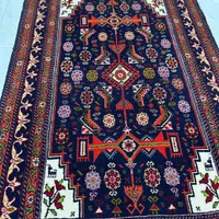 قالیچه دستباف قدیمی گلیم بافی شده|فرش|کاشمر, |دیوار