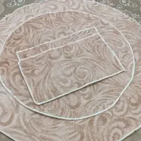 گلیم فرش پرزدارکرمی