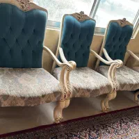 مبلمان ۹ نفره تمام چوب|مبلمان خانگی و میز عسلی|ساری, |دیوار