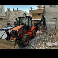 کار با بیل بکهو جفت