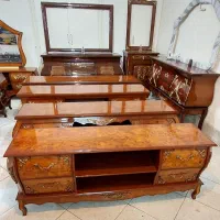 میز تلویزیون معرق چوبی و مازول آنتیک کار دست|میز تلویزیون|تهران, علم و صنعت|دیوار
