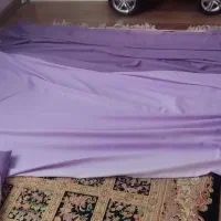 پرده پانچی بنفش و یاسی|پرده، رانر، رومیزی|تهران, خاک سفید|دیوار