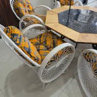 میز آتشدان، میز آتشکده و صندلی باغی با کیفیت بالا|میز و صندلی غذاخوری|خمینیشهر, |دیوار