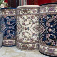 کناره فرش ۷۰۰ شانه گل برجسته/کرم سرمه ای نقرآبی|فرش|قم, نیروگاه|دیوار