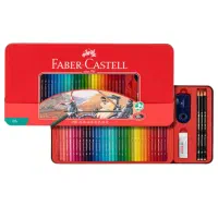 مداد رنگی فابر کاستل 100 جعبه فلزی Faber Castell