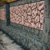 سیمانبری و سیمانکاری .نما ابشار محوطه . بنایی