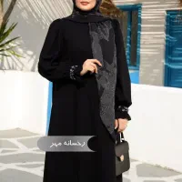 ماناو عبا زنانه مجلسی مشکی کد 87hrub5